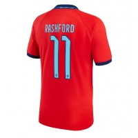 Camiseta Inglaterra Marcus Rashford #11 Segunda Equipación Replica Mundial 2022 mangas cortas